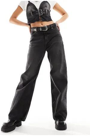 Monki Naoki loose fit low rise jeans in washed