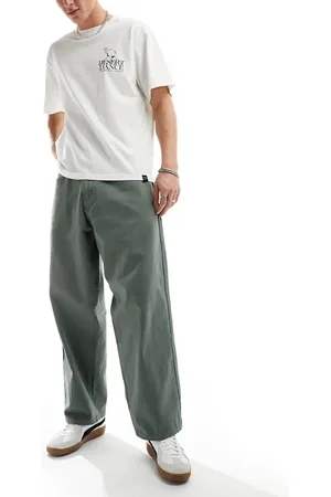 Obey Big wig baggy trouser in washed khaki