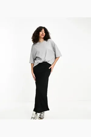 VERO MODA Textured stretch midi skirt in