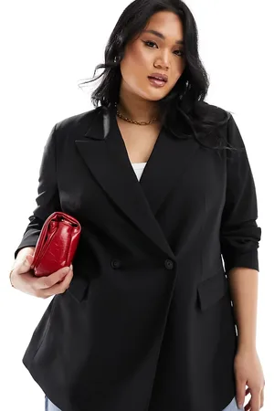 ASOS Curve double breasted blazer in