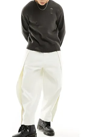 Reclaimed Wrap balloon trouser in ecru