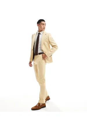 Twisted Tailor Makowski suit trousers in beige