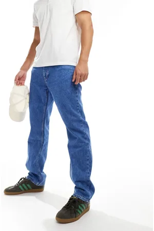 Hugo Blue Jonah straight leg denim jeans in midwash