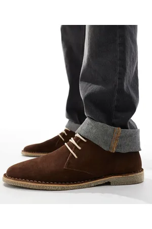 ASOS Lace up desert boots in suede with natural sole