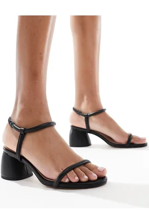 London Rebel Minimal strap heel sandals in