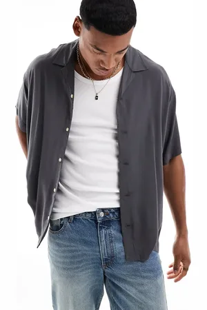 ADPT. Oversized revere collar shirt in