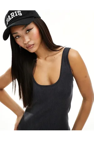 Miss Selfridge Seamless rib unitard in washed