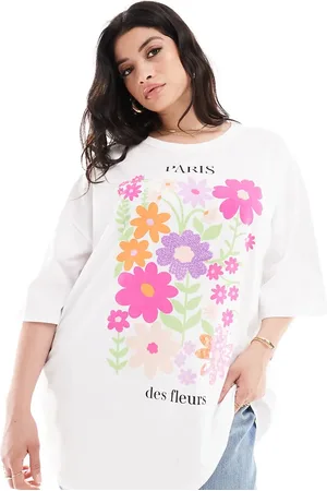 Yours Printed floral t-shirt in