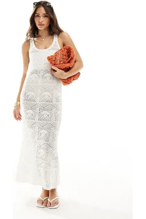 ONLY Open knit maxi dress in