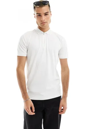 SELECTED Half zip polo in