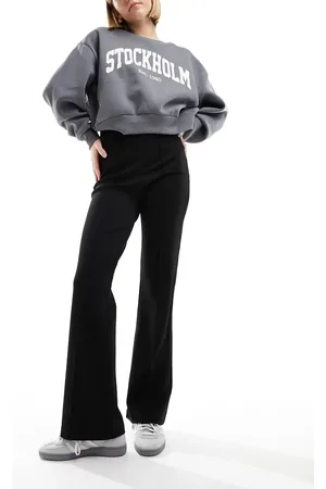 VILA High waisted pin tuck pull on trousers in