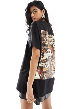 Something New X Art Gallery oversized t-shirt with back print in washed