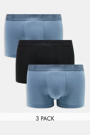Tommy Hilfiger Everyday luxe 3 pack trunks in blue/black