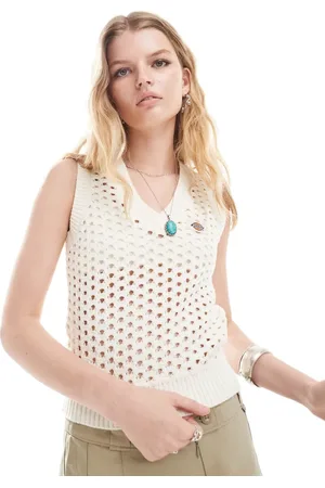 Dickies Ingalls knitted vest in off