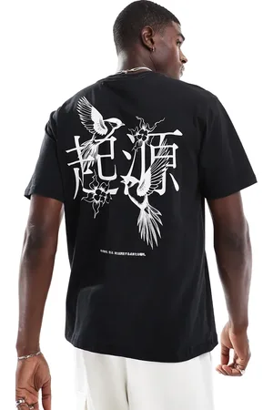 Only & Sons Oversize t-shirt with bird back print in