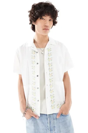 Obey Embroidered short sleeve shirt in