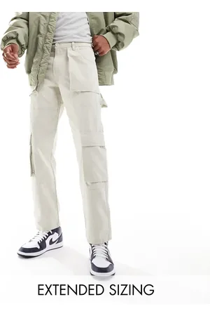 ASOS Relaxed cargo trouser in washed stone