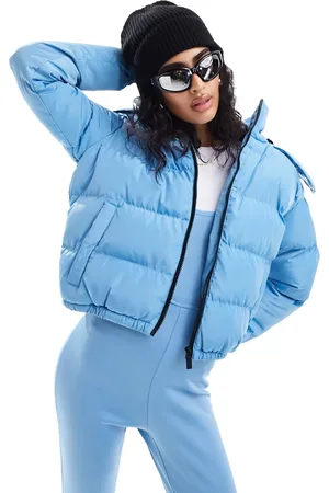 Threadbare Ski hooded puffer coat with faux fur trim in