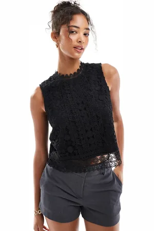 Morgan Lace high neck top in