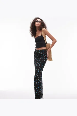 Topshop Tall ditsy maxi bias skirt in blue floral print