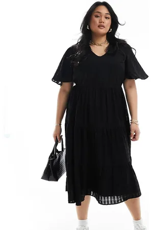 Yours Angel sleeve midi dress in