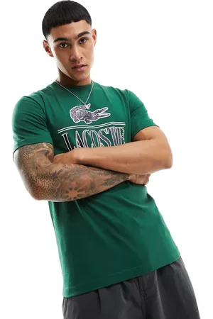 Lacoste Large front logo t-shirt in dark