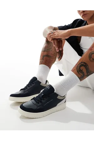 Tommy Hilfiger Leather basket trainers in and white
