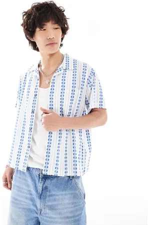 Obey Dobby floral stripe shirt in stripe