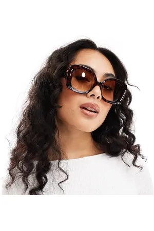 Aire X ASOS celestial square sunglasses in dark tort