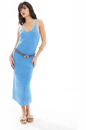 ONLY Open knit midi dress in