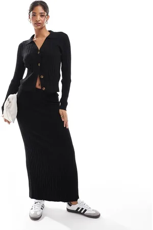 Object Rib knit maxi skirt co-ord in