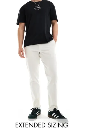 ASOS Tapered washed chino in stone