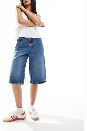 Noisy May Denim skater short mid wash