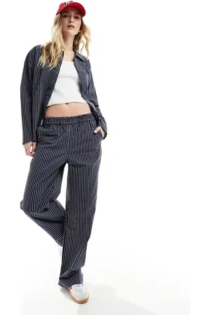 VERO MODA Wide leg trouser co-ord in pinstripe