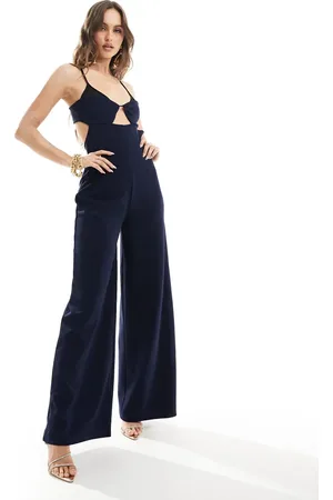 ASOS Layered cup detail jumpsuit with wide leg in