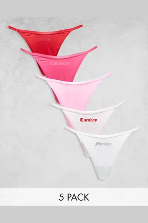 Juicy Couture Mon-Fri microfibre gothic thong 5-pack