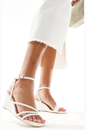 New Look Woven wedge heel sandal in