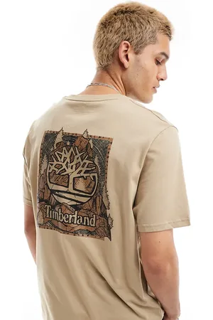 Timberland Camo tree back print logo oversized t-shirt in beige Exclusive to Asos