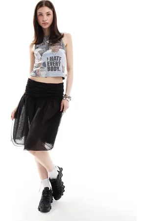 Weekday Sookie layered tulle midi skirt in