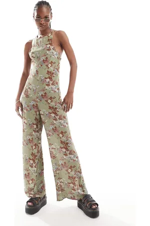 Reclaimed Sleeveless jumpsuit in floral