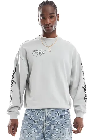 ED HARDY Skull graphic back relaxed sweatshirt in chalk
