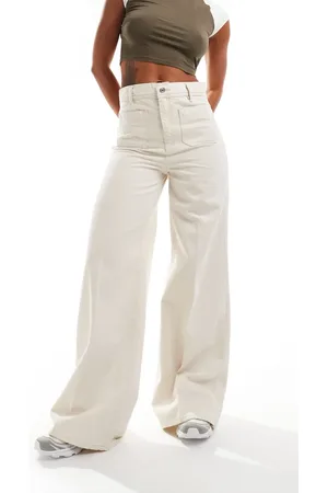 MANGO Straight leg pocket detail jeans in