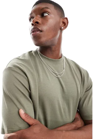 SELECTED Oversized heavy weight t-shirt in tan