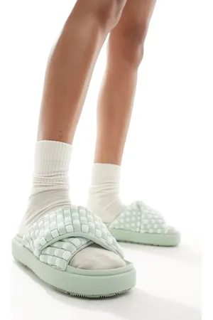 Jordan Sophia check sliders in mint