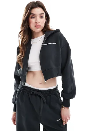 Good For Nothing Co-ord crop oversized logo hoodie in