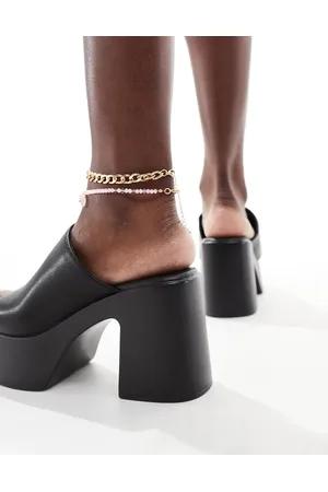 Truffle Collection Chunky heel mules in