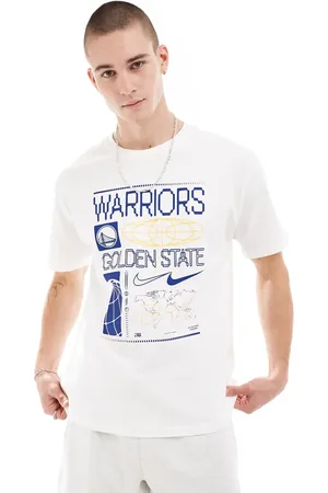 Nike NBA Unisex Golden State Warriors logo t-shirt in sail