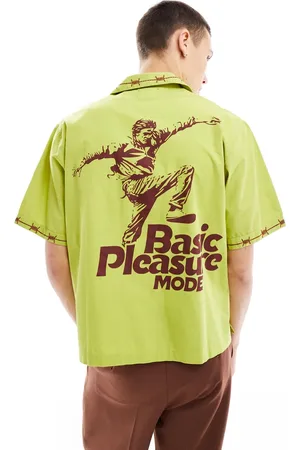 Basic Pleasure Mode Barbed wire embroidered shirt in