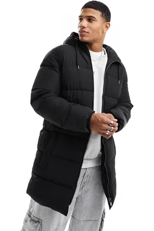 Only & Sons Longline hood puffer jacket in