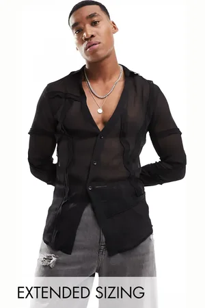ASOS Skinny shirt with seam detailing in